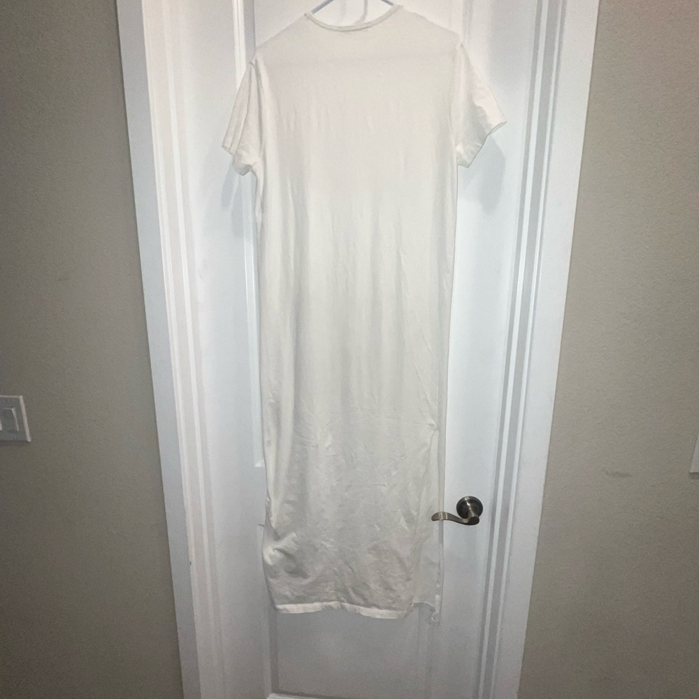 The Frankie Shop Maya T-Shirt Midi Dress White Cotton Dress - Picture 5 of 5